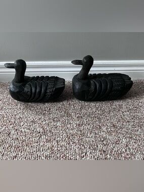 Hand Carved Wooden Ducks From South Korea